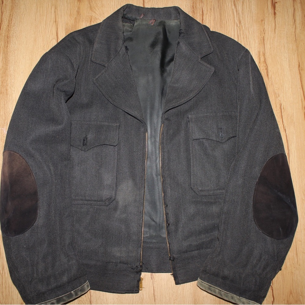vintage 60s cropped fit denim zip up jacket 🔥